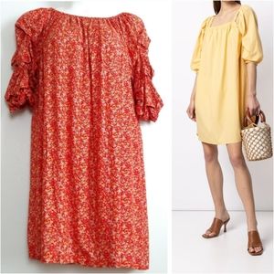 Chaus Red and White Floral Midi Dress